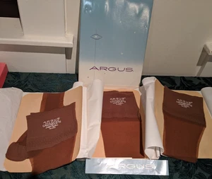 Vintage Thigh High Stockings 3pr Nylons Argus 9 Unused in box #P - Picture 1 of 7