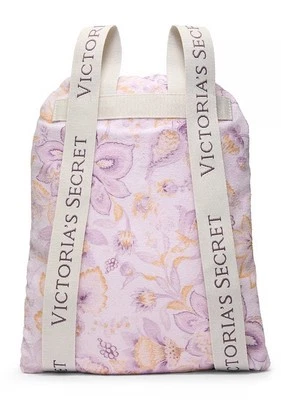 Victoria's Secret упаковываемый цветочный полоски пляж полотенце 2 в 1 трансформируемый рюкзак - Изображение 1 из 4