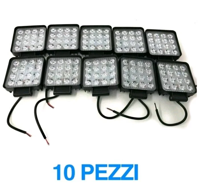 10X 48W WATT LED LUCE FARO 12V  LAMPADA DA LAVORO FARETTO AUTO BARCA CAMION M - Immagine 1 di 1