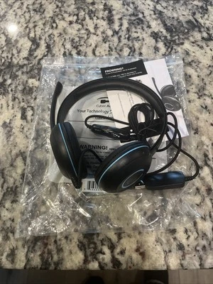 Cyber Acoustics Stereo USB Headset - AC-5008   With In-Line Controls For Volume - Image 1 of 4