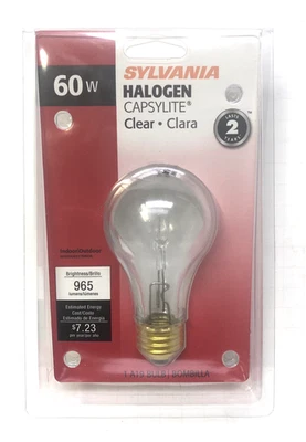 SYLVANIA 60A/HAL/CL/CLAM  CLEAR LIGHT BULB - HEAVY GLASS - Image 1 of 2