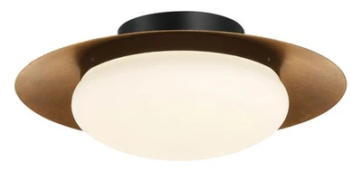 Minka Lavery 5625-L Zinola 15"W LED Semi-Flush Mount Ceiling - Halcyon Gold / - Image 1 of 4