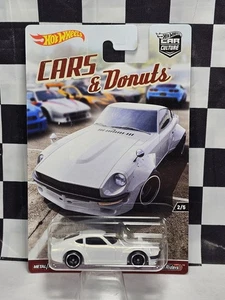 2017 Hot Wheels Car Culture Cars and Donuts White Custom Datsun 240Z Real Riders - Picture 1 of 8