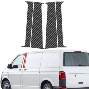 Fenster Säulenpfosten Tür Verkleidung Kohlefaser-Optik Für VW T5/T6 2008–2021 - Picture 1 of 13