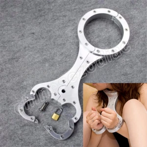 Stainless Steel Binding Neck Collar Handcuffs Shrew Violin Restraint Pillory New - Picture 1 of 11