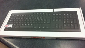 Cherry JK-8500GB-2 Stream Keyboard Corded Black Accs Uk English *NEW* - Afbeelding 1 van 1