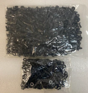 500 Stück 10-32 Rackschrauben 1/2" Philips-Kopf Befestigungsschrauben schwarz mit Unterlegscheiben - Bild 1 von 2