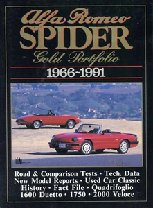 Alfa Romeo Spider Gold Portfolio 1966-1991 - USEFUL BROOKLANDS BOOK - Picture 1 of 1