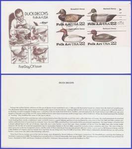 USA3 #2138-41 U/A ARTMASTER FDC PB4 Duck Decoys - Bild 1 von 1
