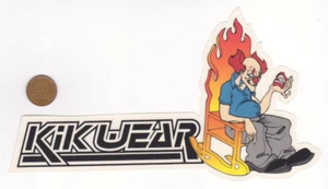 Kik Wear Clothing Sticker-Clown Pants Baggy 90's Vintage Skate-False Teeth Flame - Picture 1 of 1