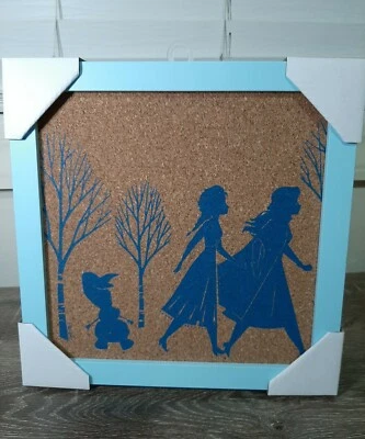 Disney's Frozen Cork Board Picture Frame, Blue New  - Image 1 of 4