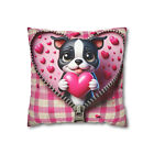 French Bulldog dog Spun Polyester Square Pillow Case