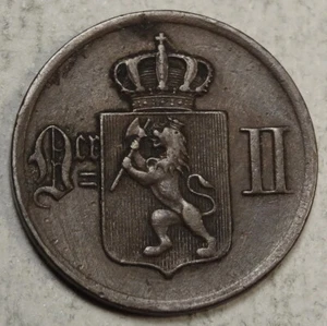 Norwegen Erz 1877, KM352, bessere Jahreszahl, schön fein 0803-13 - Bild 1 von 2