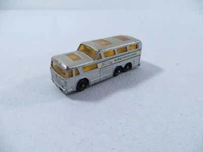 Vintage Matchbox Series No. 66 Greyhound Coach Silver Lesney England - Image 1 of 4