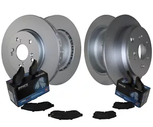 Front & Rear Brake Kit Disc Rotors Akebono ProACT Ceramic Pads For Acura RDX AWD - Picture 1 of 13