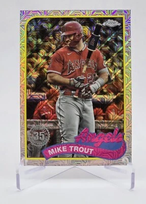 2024 Topps Chrome #T89C-17 Mike Trout 1989 Mojo Silver Refractor Angels HOF - Image 1 of 4