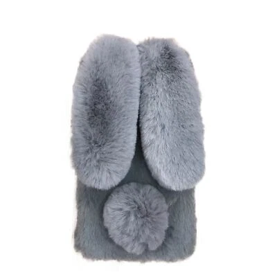 Linda Funda de Teléfono Esponjosa de Piel de Conejo para iPhone 13 Pro Max 12 11 7 8 XS Foto 1 de 4