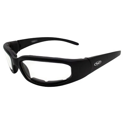 Global Vision Chicago Padded Motorcycle Night Riding Glasses Shatterproof Clear