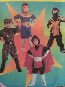 McCalls Sewing Pattern 9450 Boys Childs Hero Ninja Costumes Size 5-6 UC - Picture 1 of 3