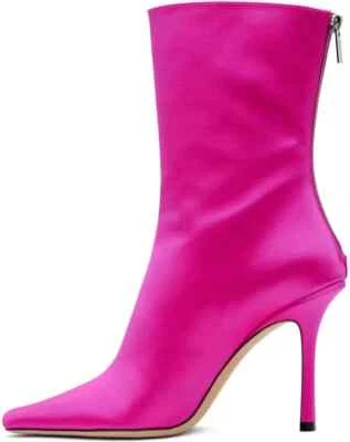 Jimmy Choo Agathe 100. Bota de satén fucsia, 37,5 Foto 1 de 4
