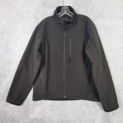 Chaqueta Tumi Para Hombres Grande Negra Forrada de Vellón T-Tech Abrigo de Viaje Bolsillos con Cremallera Foto 1 de 4