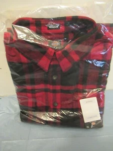 PJ1 Dickies Shirt Mens Large red Plaid Relaxed Fit Long Sleeve Button Up Flannel - Picture 1 of 3
