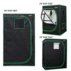 2x2/2x4/4x4 Reflective Grow Tent Mylar Non Toxic Hydroponic with Window Indoor  - Picture 1 of 19