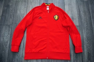 BELGIUM NATIONAL TEAM FOOTBALL JACKET TRACK TOP 2016-2017 RED SIZE MENS XL - Picture 1 of 8