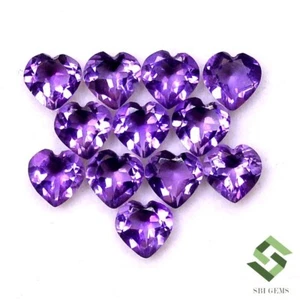 Amatista Natural Forma Corazón Corte 5x5 mm Lote 12 Piezas 4.62 CTS Piedras Preciosas Sueltas - Imagen 1 de 6