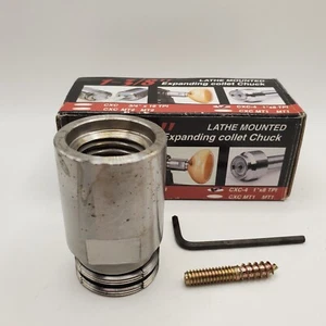 Lathe Collet Chuck 1-3/8" CXC-4 1"x8 TPI Expanding Chuck w/ Box VTG Tooling Rare - Picture 1 of 9
