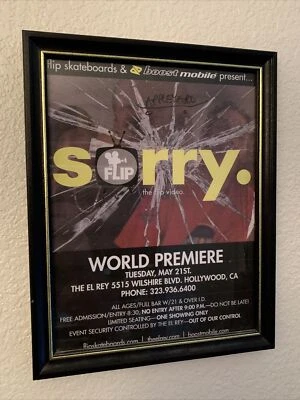 Sorry Video Premiere Flip Skateboards Mark Appleyard Poster - Image 1 of 4