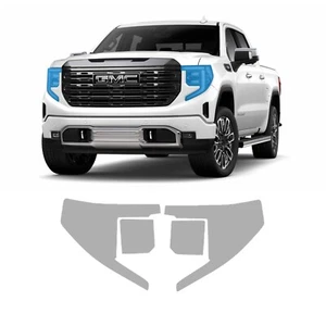 Película de protección de pintura premium para faros precortados GMC Sierra 1500 22-24 PPF - Imagen 1 de 6