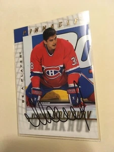 1997-98 VLADAMIR MALAKHOV PINNACLE NHL #98 MONTREAL Canadien AUTO on CARD FISHER - Bild 1 von 2