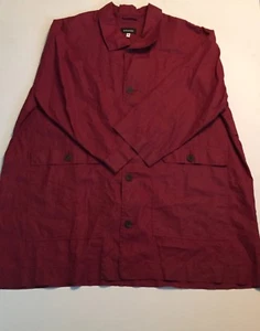 Eskandar Deep Red Linen Cottone Button Down Jacket Top - Sz 0 - Stunning! - Picture 1 of 7