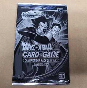 1x Paquete de Campeonato 2021 Vol.3 Dragon Ball Super DBS Promoción Inglés Sellado Premio - Imagen 1 de 2