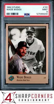 1992 STUDIO #131 WADE BOGGS RED SOX HOF POP 5 PSA 9 - Imagem 1 de 3