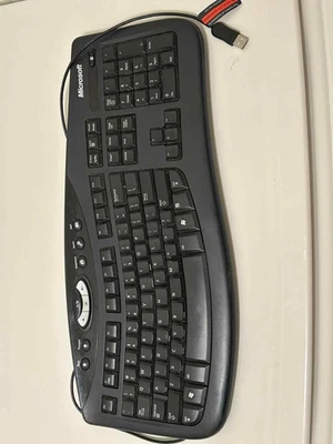Microsoft Comfort Curve Keyboard Ergonomic 2000 v1.0 KU-0459 USB  - Image 1 of 3