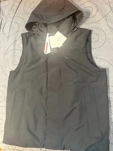 CALVIN KLEIN PACKABLE PRIMA LOFT BLACK VEST HOODIE JACKET SIZE SMALL MEN $189.00 - Picture 1 of 11