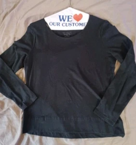 Camiseta The Limited Mujer Mediana Negra Perfecta Recortada Manga Larga - Imagen 1 de 6