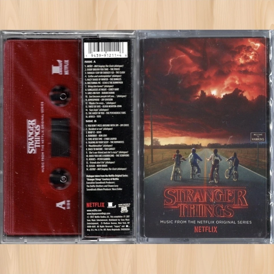 RED CASSETTE----  STRANGER THINGS Soundtrack from the Netflix Series TAPE   1130 - Image 1 of 2