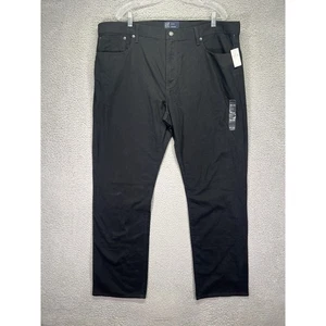 Gap Jeans Mens 42x34 Black Denim Straight Mid Rise Casual - Picture 1 of 11