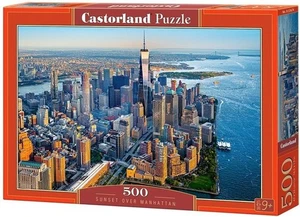 NEU Castorland Puzzle 500 Teile 9+ Alter Sonnenuntergang über Manhattan - Bild 1 von 2