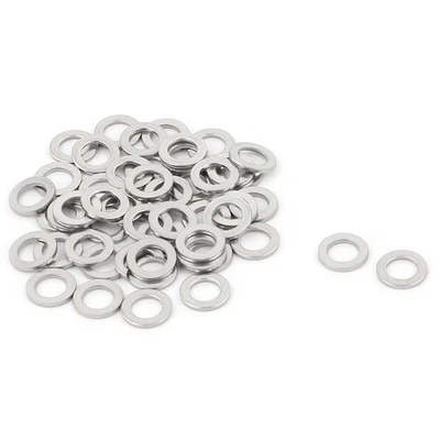50pz Acciaio Inox5,5mm Dia Interno Le Rondelle Piane Viti Bulloni Argento - Immagine 1 di 2