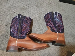 Nocona Damen Cowboystiefel Größe 7 1/2 B zum Überziehen Reißverschluss an der Seite.  Gebraucht - Bild 1 von 11