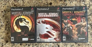 Mortal Kombat PlayStation 2 PS2 Bundle: Shaolin Monks Armageddon Deadly Alliance - Picture 1 of 8