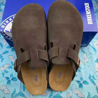 Birkenstock Boston Clásico Moca Gamuza Cuero Unisex Zapatos Estrechos/Anchos EU 37-45 Foto 1 de 4