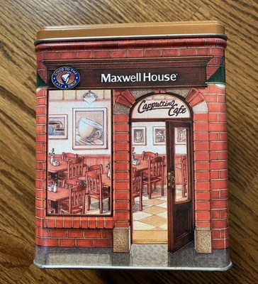 复古圣诞假日麦克斯韦之家咖啡卡布奇诺咖啡馆 锡 — 第 1/4 张图片