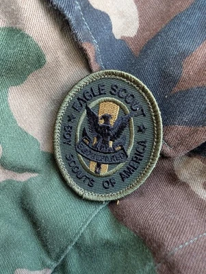 Eagle Scout Patch In Subdued Tactical Colors- Woodland -Morale Patch - Image 1 of 4