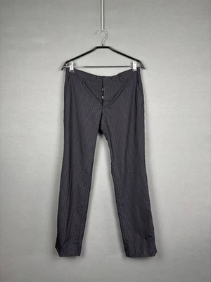 Pantalones informales para mujer Romeo Gigli talla 36 negros a rayas Bemberg Cupro pierna recta Foto 1 de 4