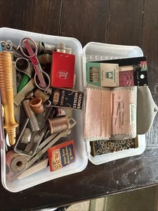 Vintage sewing Thimbles , needles, notions, and more - Picture 1 of 5